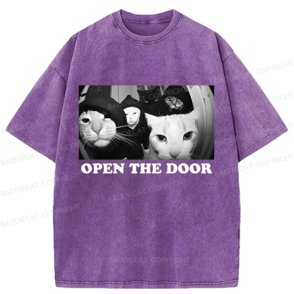 Baddiecat Sarcastic Cat Meme Washed T-shirt