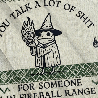 Baddiecat Frog Wizard You Talk A Lot Of Shit Ugly Sweatshirt