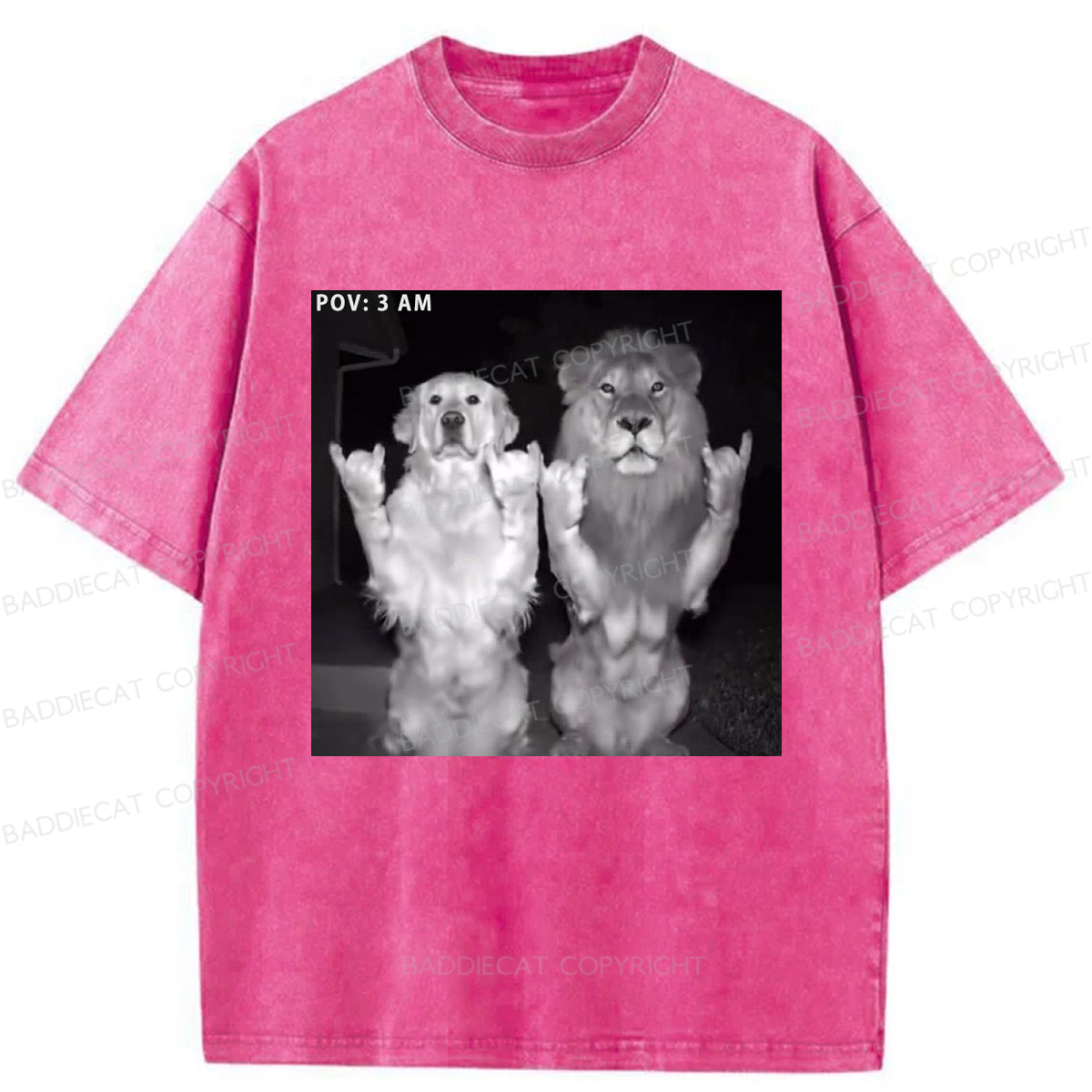 Baddiecat POV 3AM Dancing Washed T-shirt