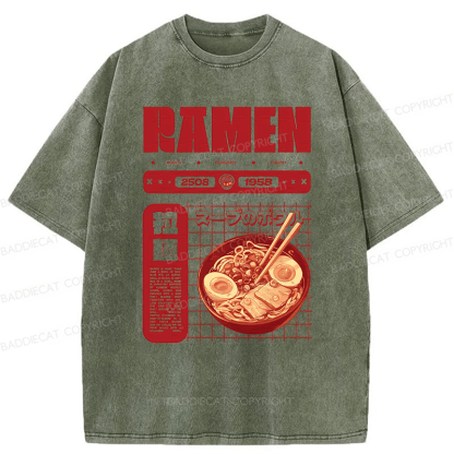Baddiecat Ramen Washed T-shirt
