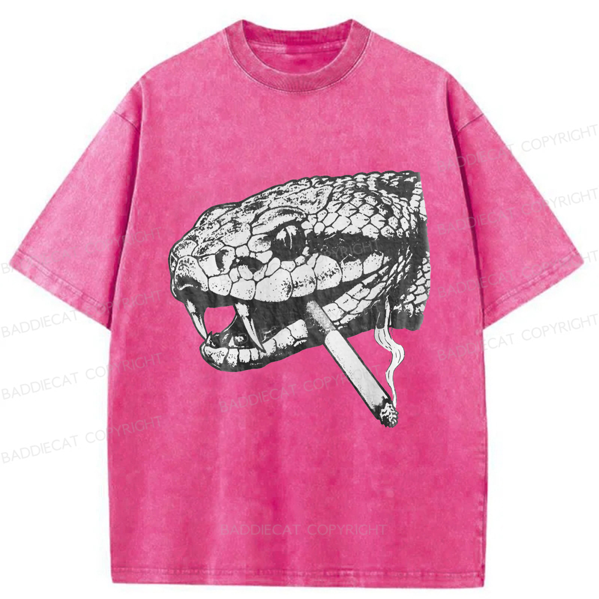 Baddiecat Snake Smoke Washed T-shirt
