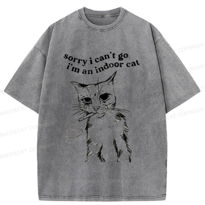 Baddiecat Gentle House Cat Washed T-shirt