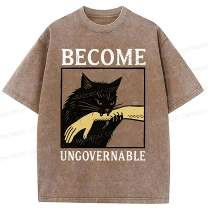 Baddiecat Become Ungovernable Washed T-shirt