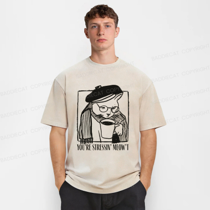 Baddiecat Grumpy Cat Washed T-shirt