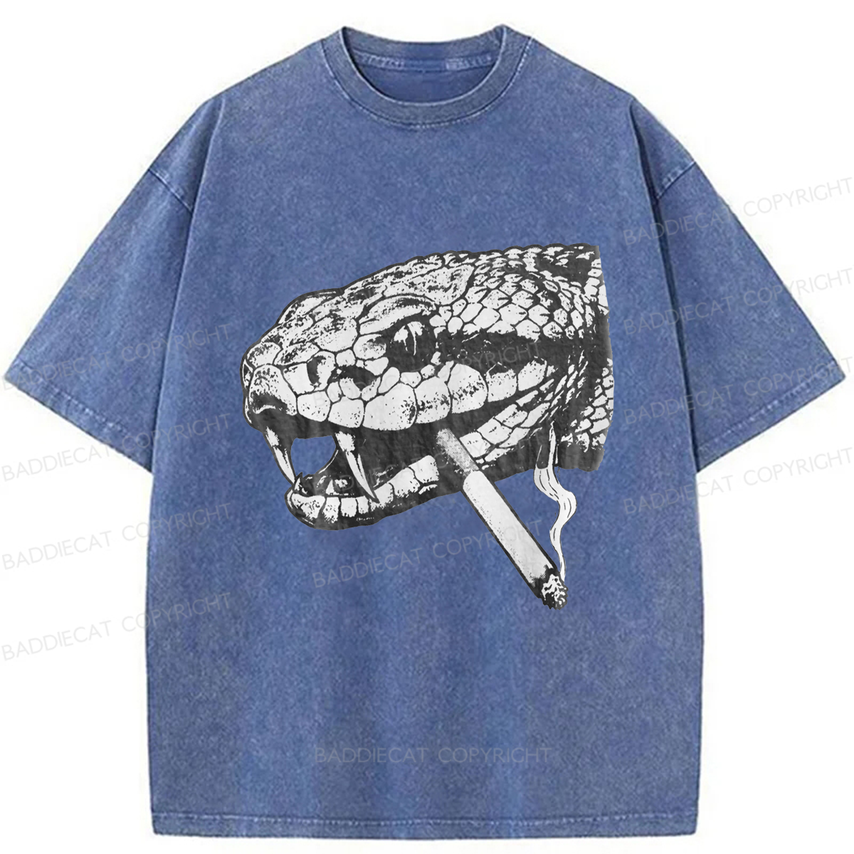 Baddiecat Snake Smoke Washed T-shirt