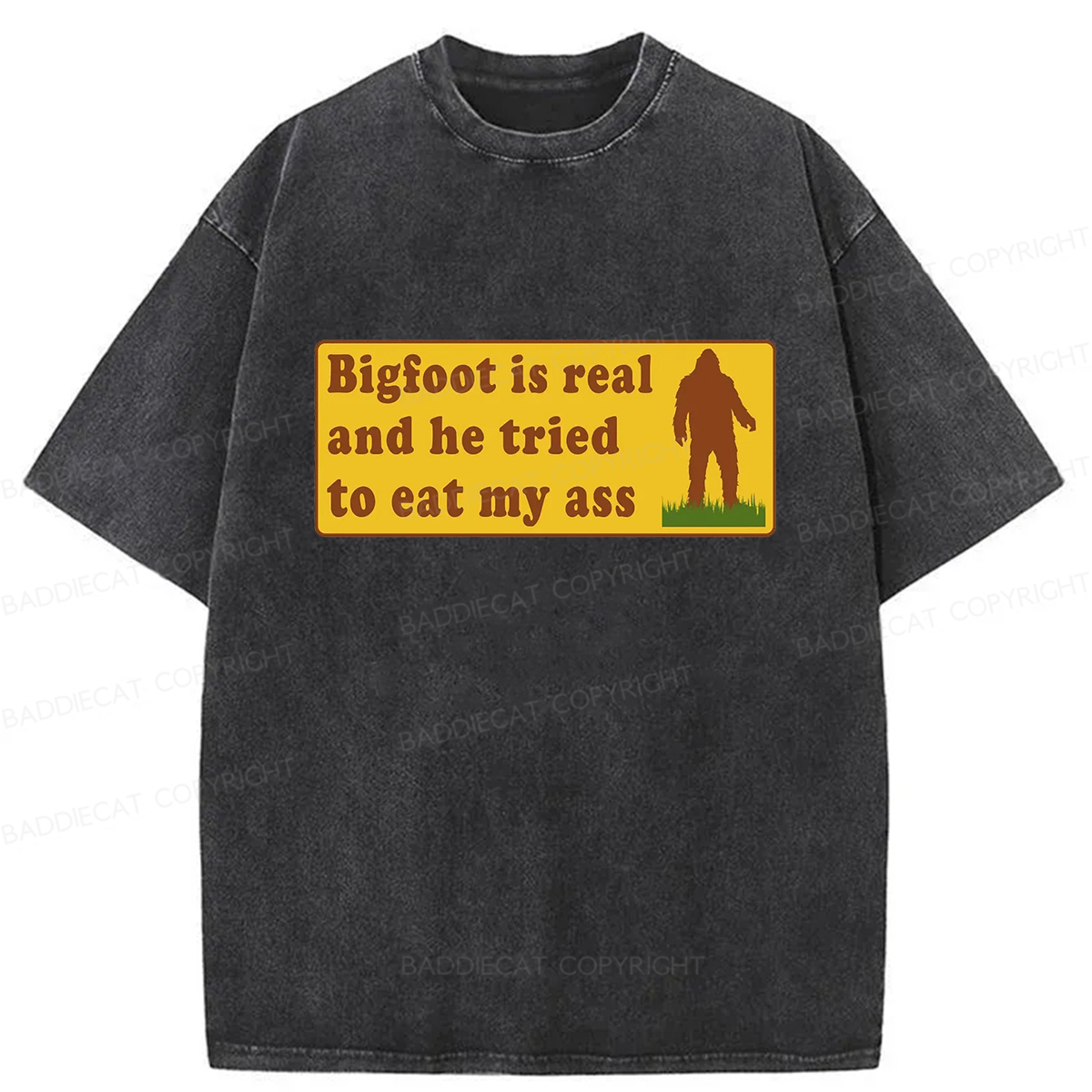 Baddiecat Bigfoot Is Real And He Tried To Eat My Ass Washed T-shirt
