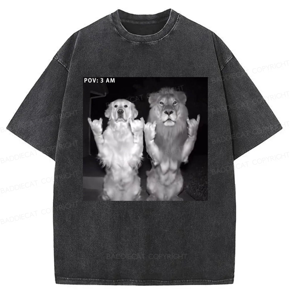 Baddiecat POV 3AM Dancing Washed T-shirt