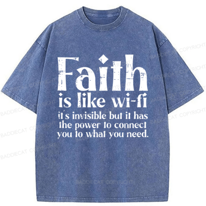 Baddiecat Jesus Christian Faith Washed T-shirt