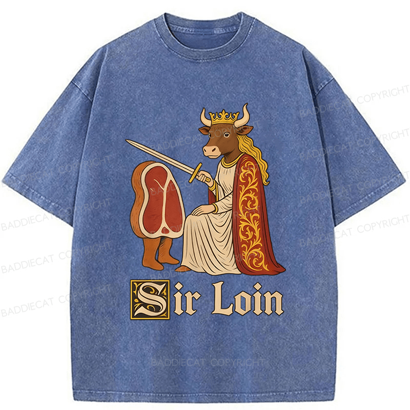 Baddiecat Sir Loin Washed T-shirt