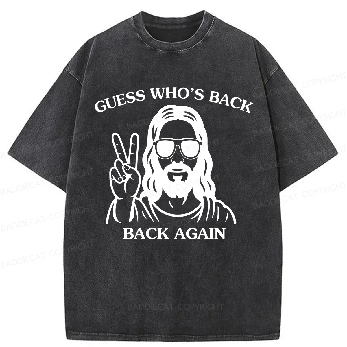 Baddiecat Funny Easter Jesus Washed T-shirt