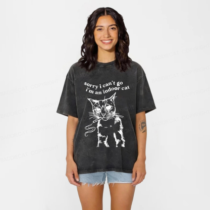 Baddiecat Gentle House Cat Washed T-shirt