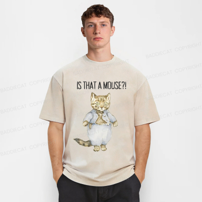 Baddiecat Startled Cat Washed T-shirt