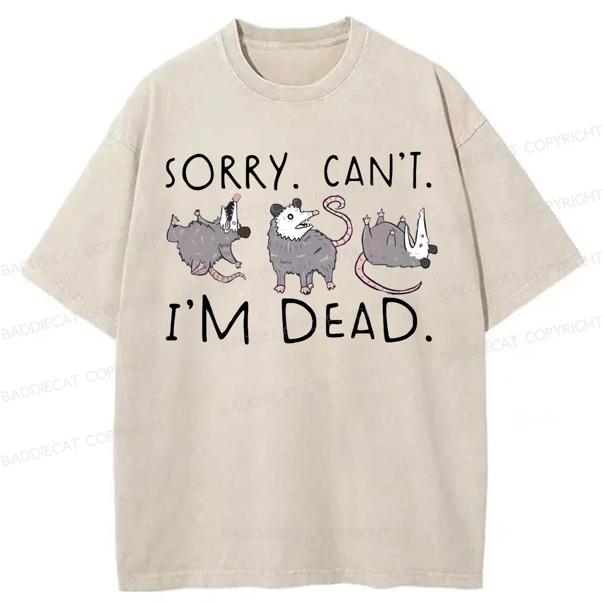 Baddiecat Sorry Can't Washed T-shirt