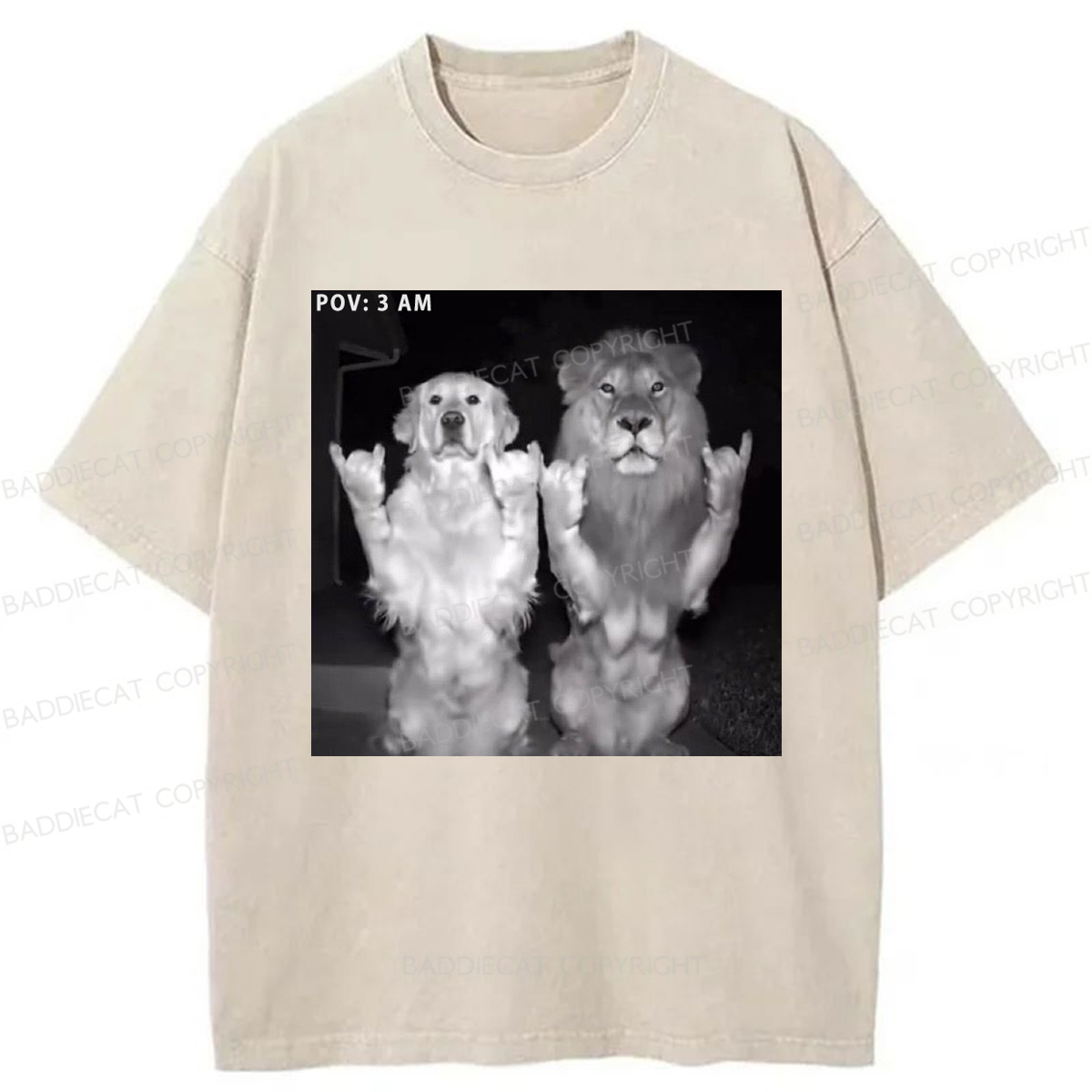 Baddiecat POV 3AM Dancing Washed T-shirt