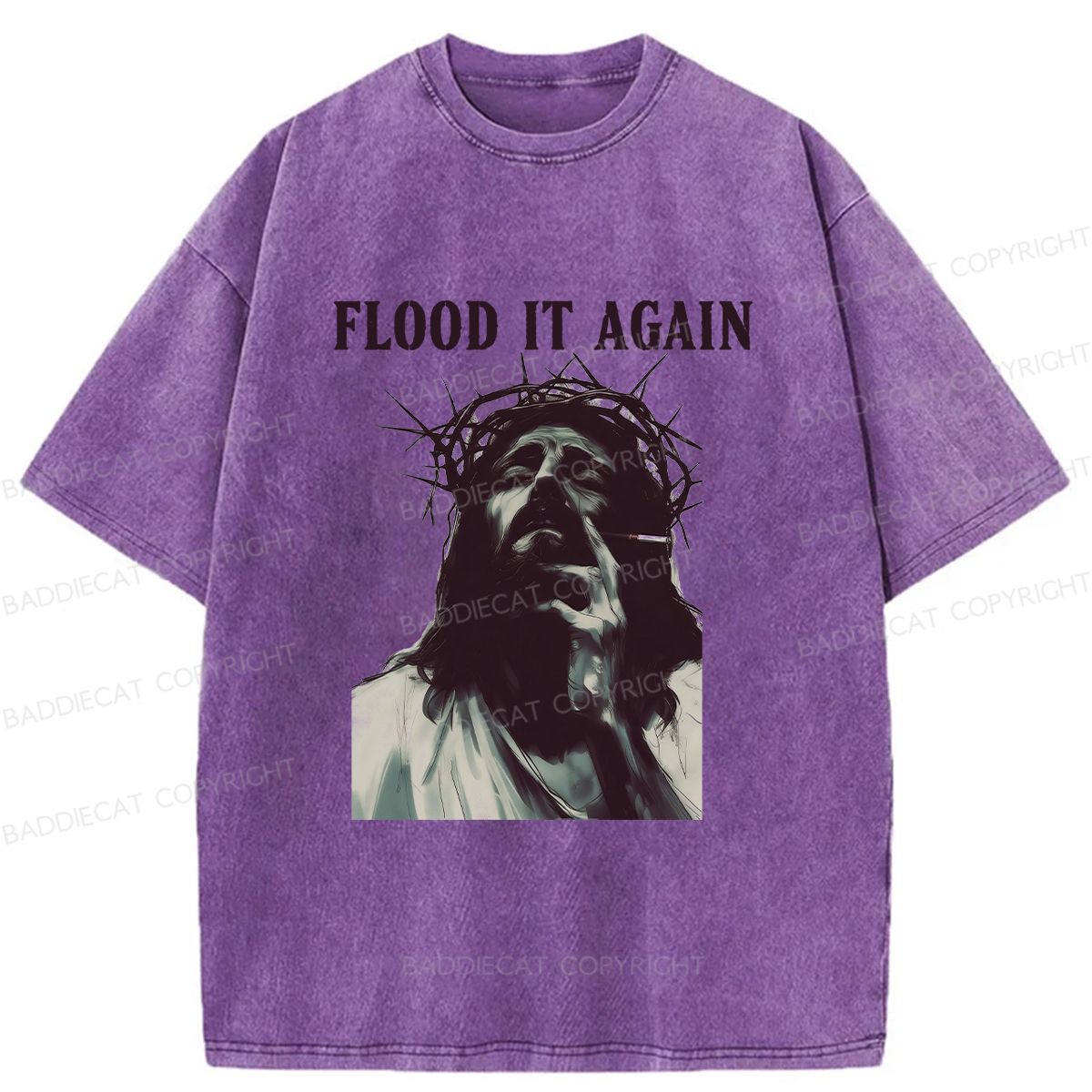 Baddiecat Flood It Again Washed T-shirt