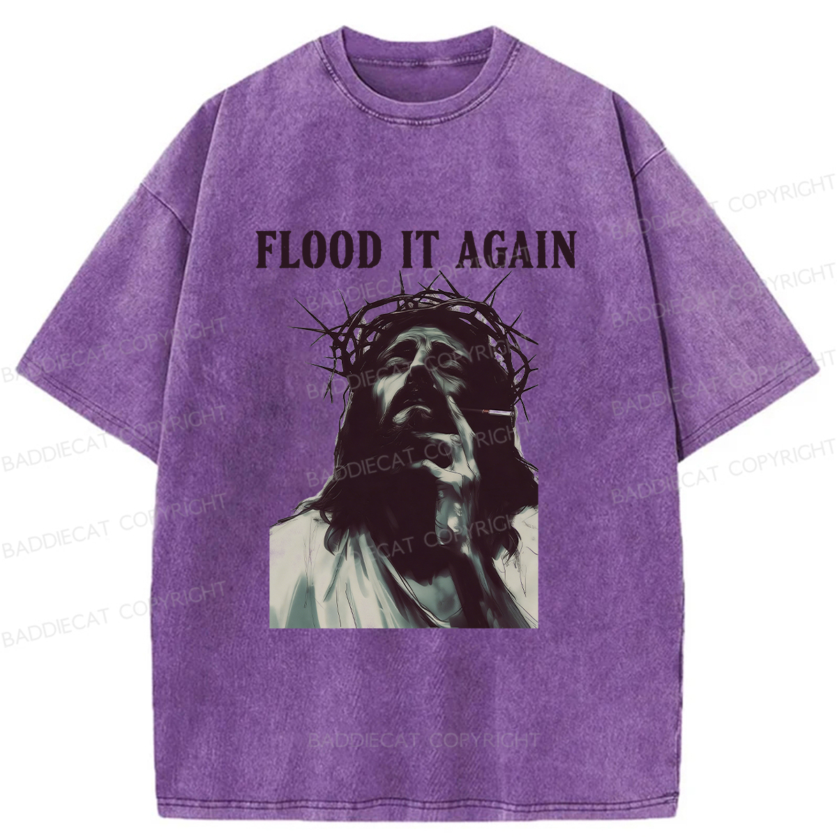 Baddiecat Flood It Again Washed T-shirt