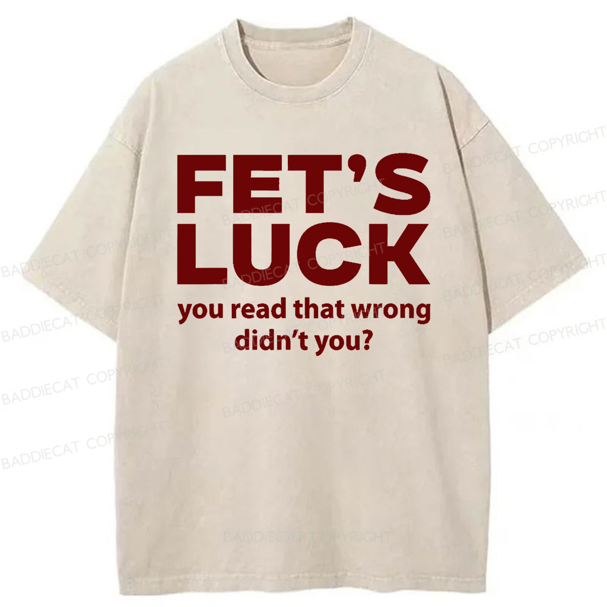 Baddiecat Fet's Luck Washed T-shirt