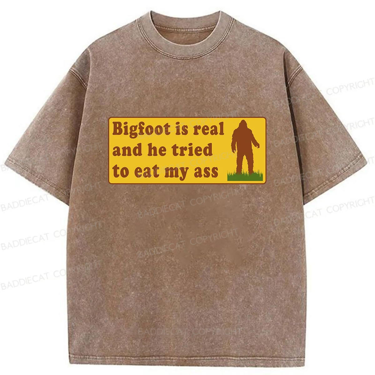 Baddiecat Bigfoot Is Real And He Tried To Eat My Ass Washed T-shirt
