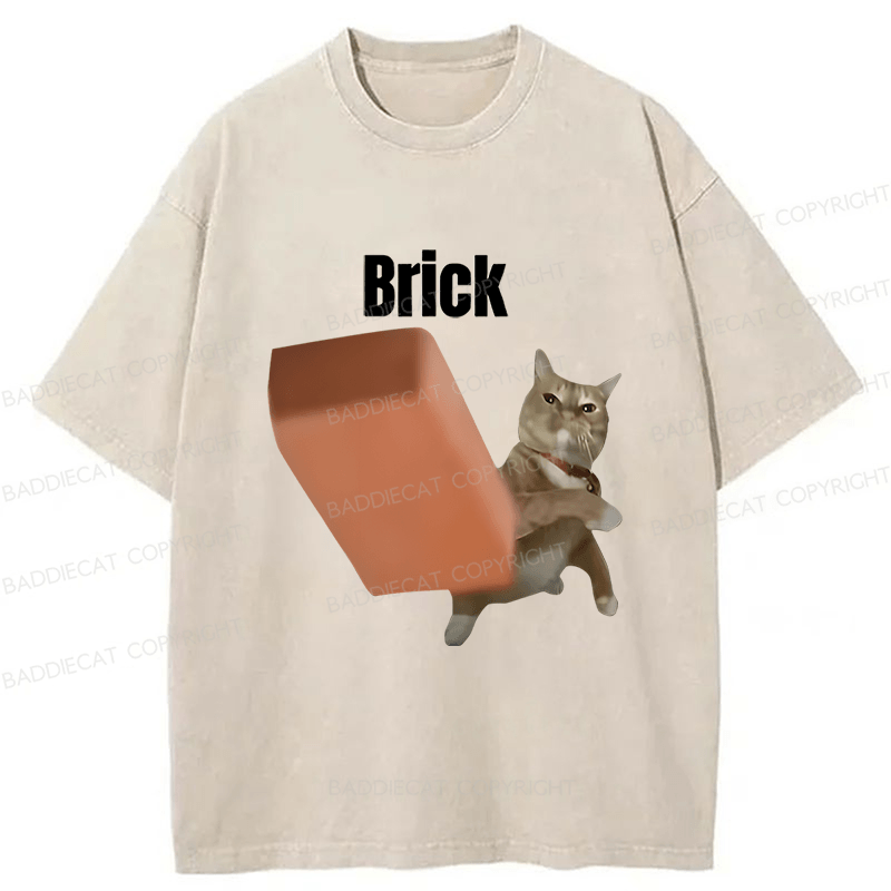 Baddiecat Brick Washed T-shirt