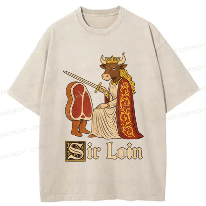 Baddiecat Sir Loin Washed T-shirt