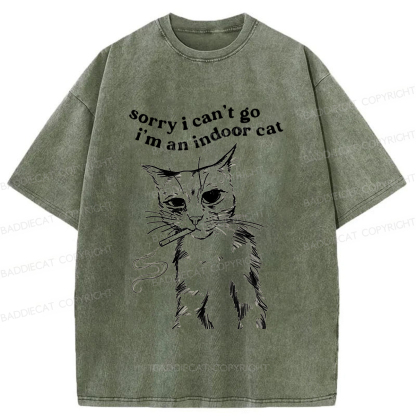 Baddiecat Gentle House Cat Washed T-shirt