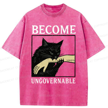 Baddiecat Become Ungovernable Washed T-shirt