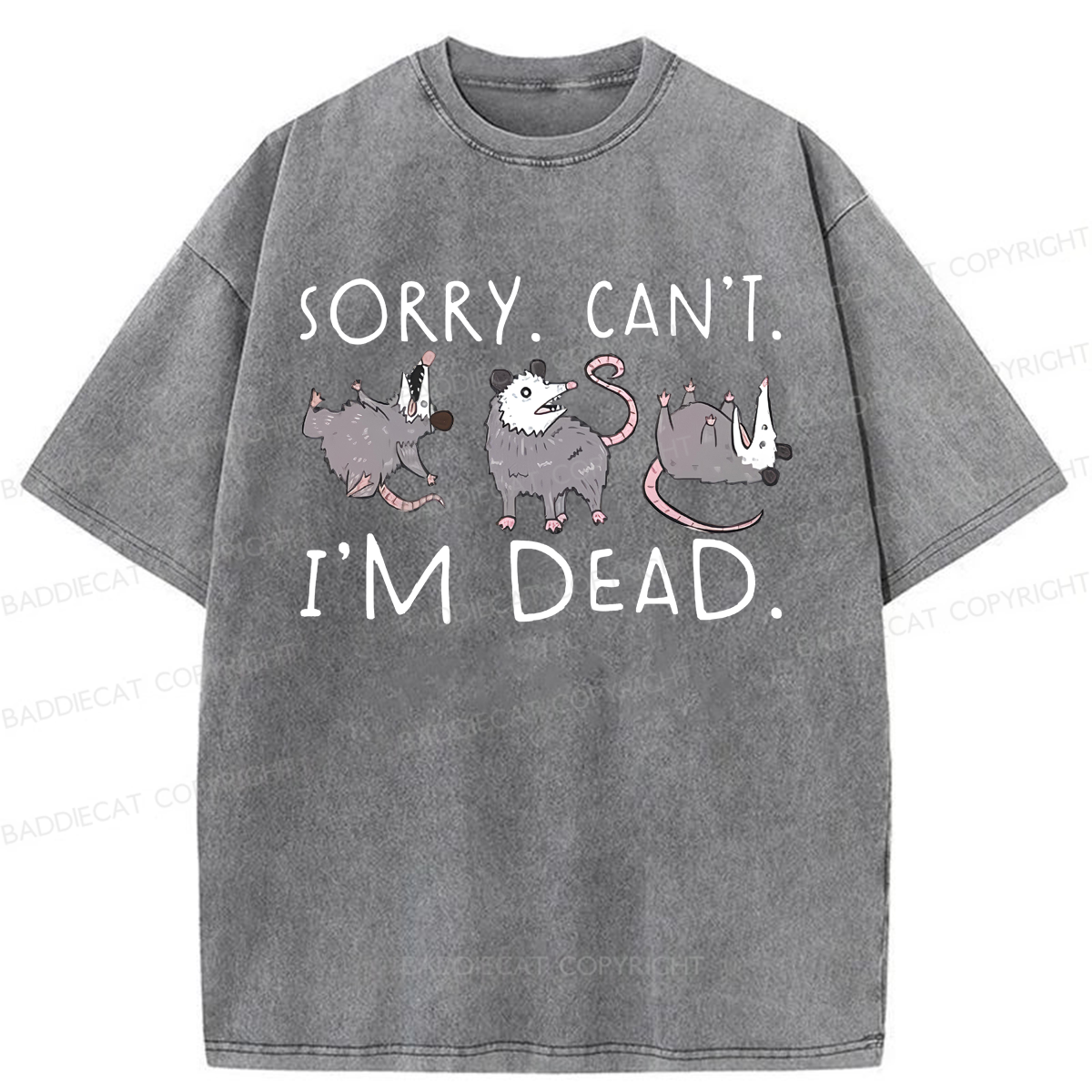 Baddiecat Sorry Can't Washed T-shirt