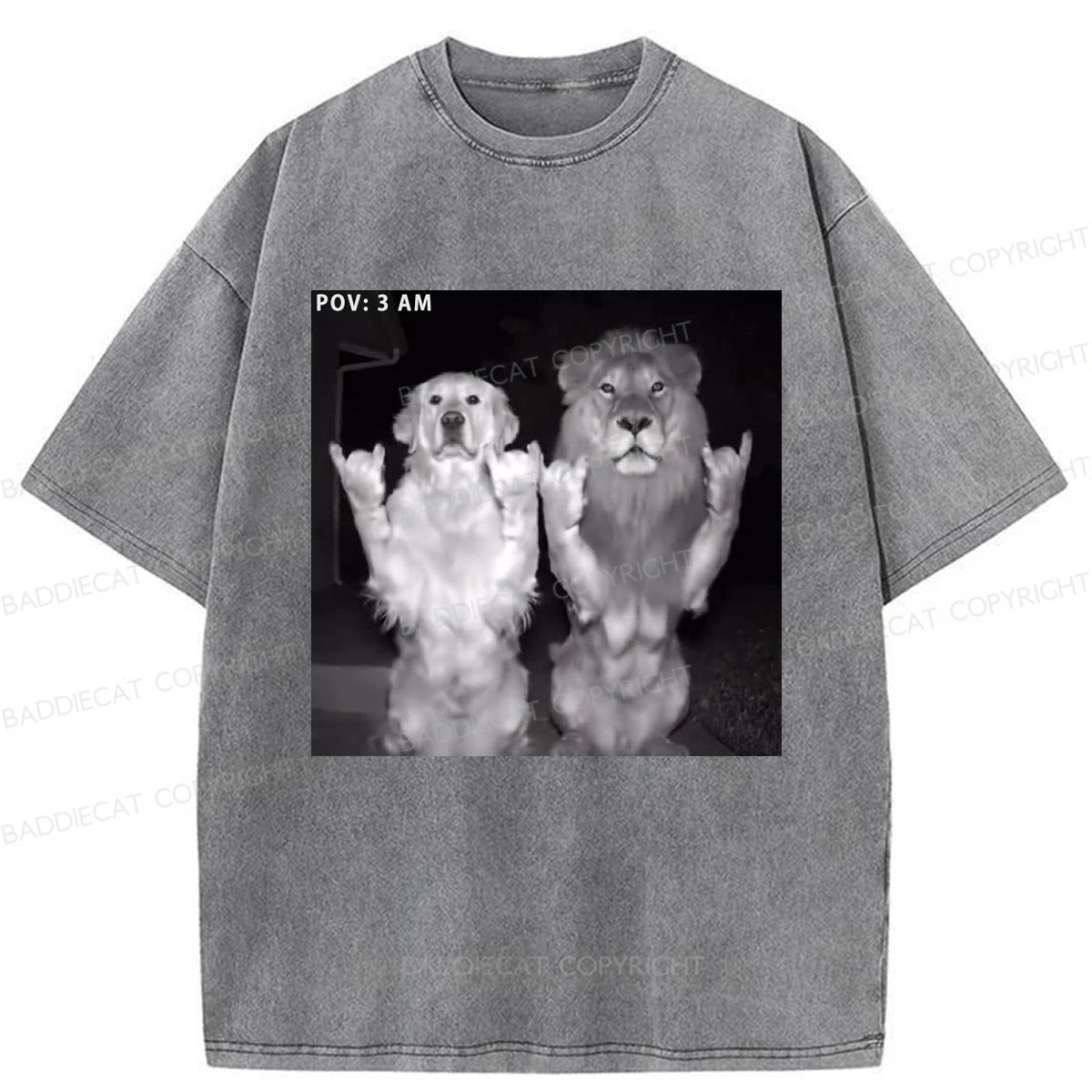 Baddiecat POV 3AM Dancing Washed T-shirt