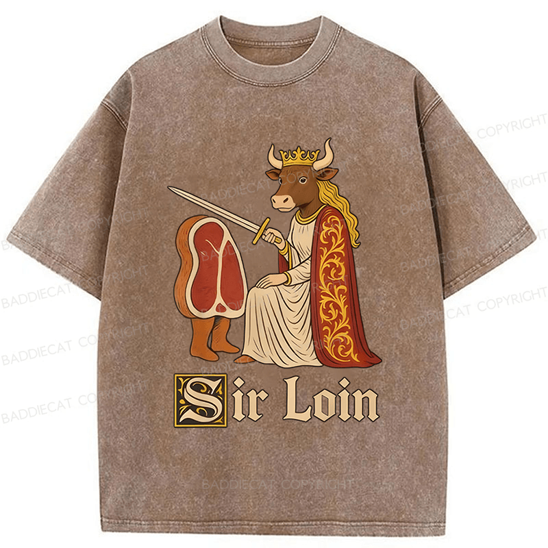 Baddiecat Sir Loin Washed T-shirt