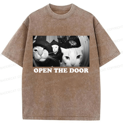 Baddiecat Sarcastic Cat Meme Washed T-shirt