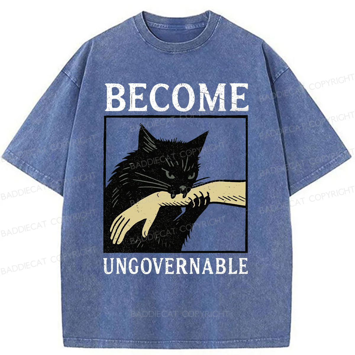 Baddiecat Become Ungovernable Washed T-shirt