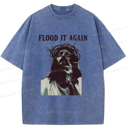 Baddiecat Flood It Again Washed T-shirt