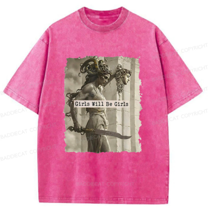 Baddiecat Goddess Medusa Washed T-shirt
