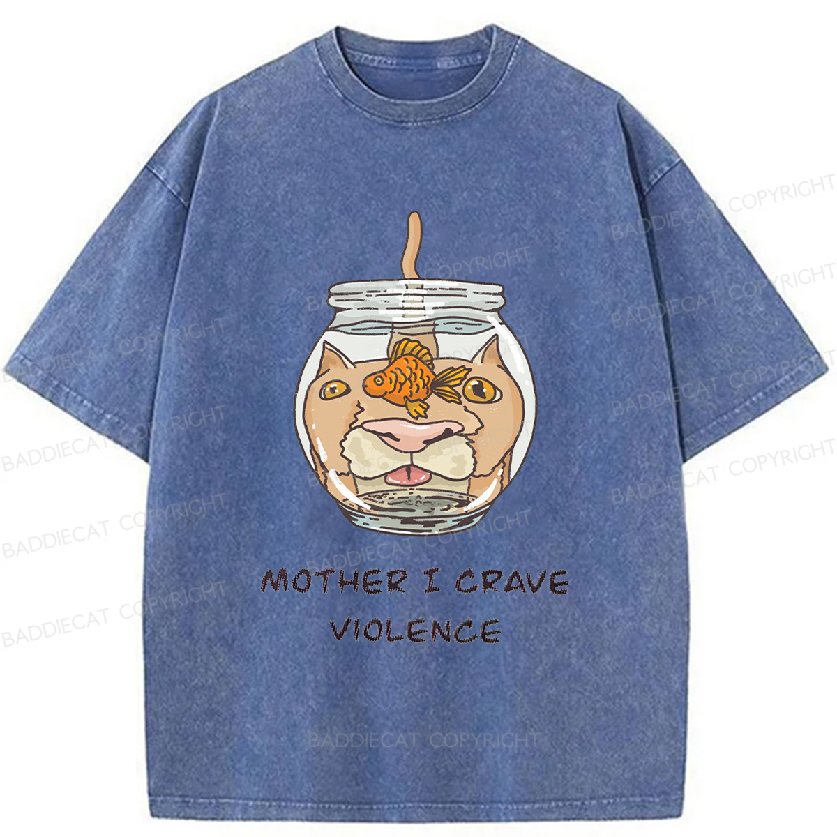 Baddiecat Mother I Crave Violence Washed T-shirt