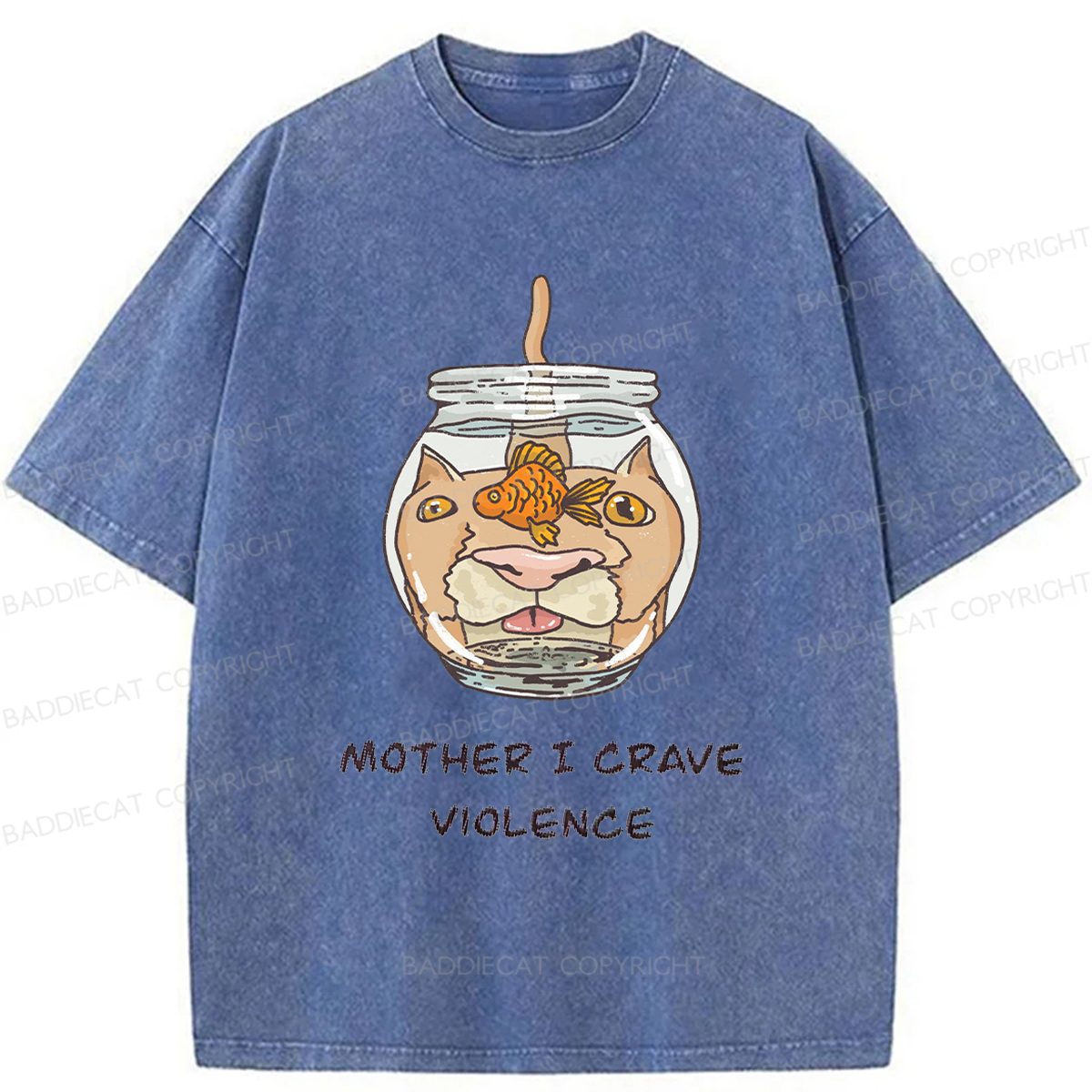 Baddiecat Mother I Crave Violence Washed T-shirt