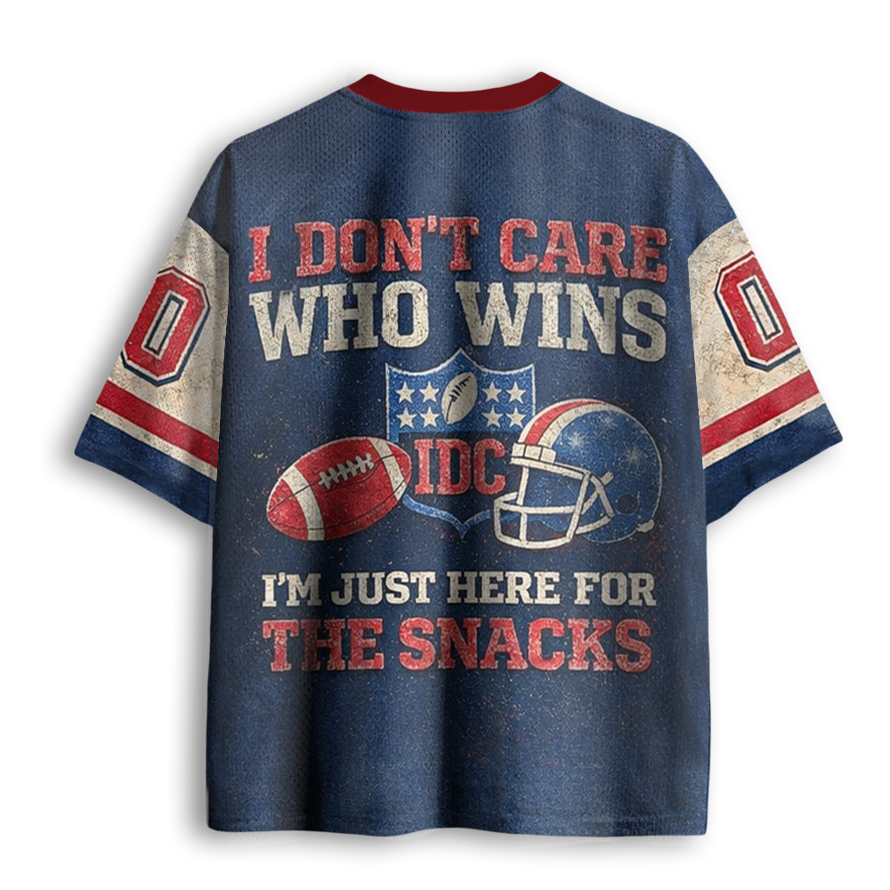 Baddiecat Funny Game Day Snacks Mesh Jersey