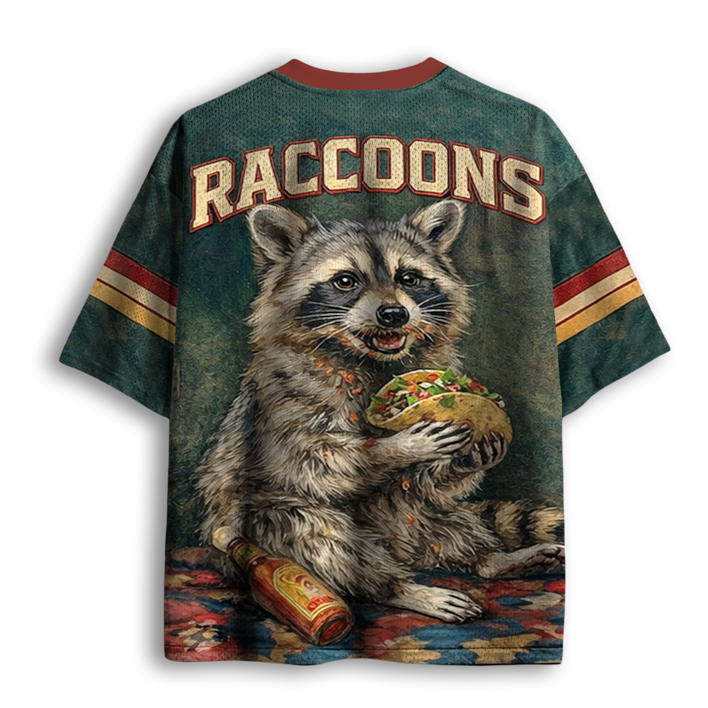 Baddiecat Raccoon Chill With Tacot Mesh Jersey