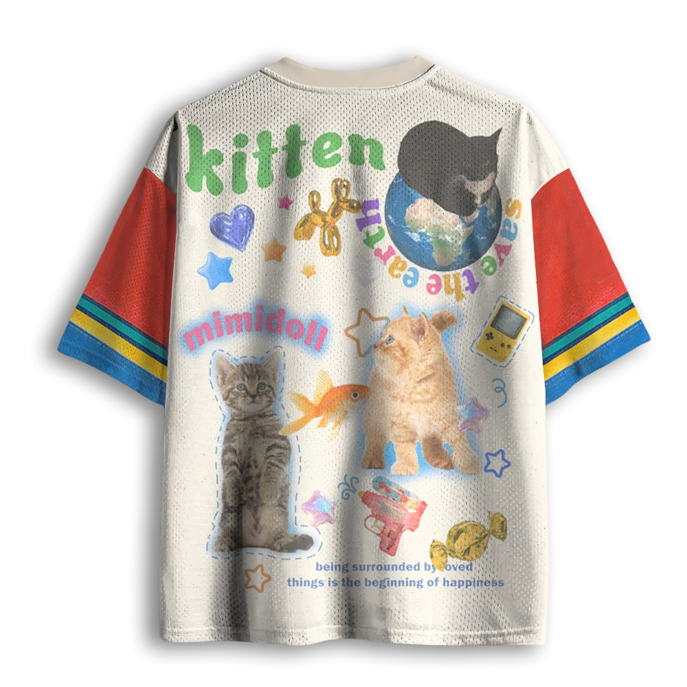 Baddiecat Funny Silly Cat Mesh Jersey
