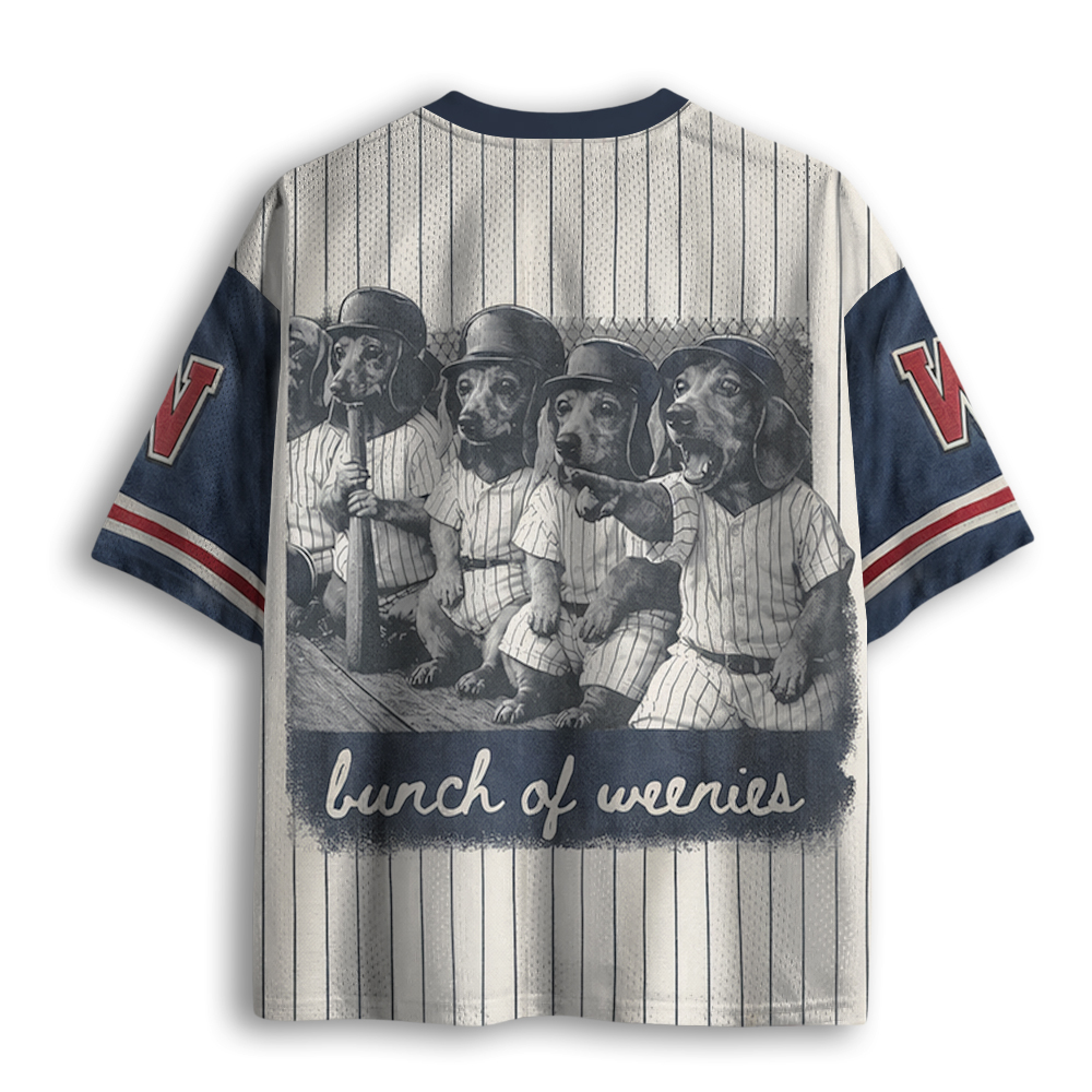 Baddiecat Funny Weenies Dachshunds Baseball Mesh Jersey