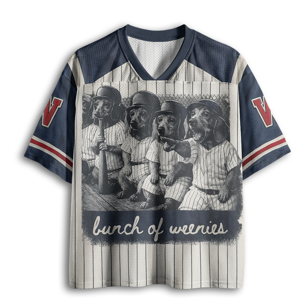 Baddiecat Funny Weenies Dachshunds Baseball Mesh Jersey