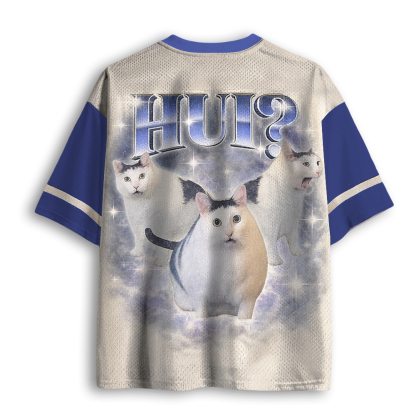 Baddiecat HUH Funny Dank Cat Mesh Jersey