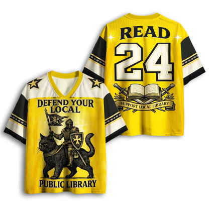 Baddiecat Defend Your Local Library Mesh Jersey