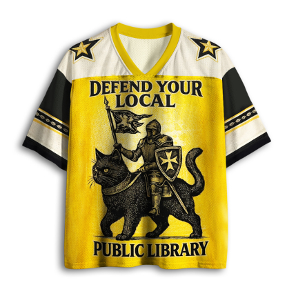 Baddiecat Defend Your Local Library Mesh Jersey