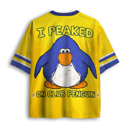 Baddiecat I Peaked On Club Penguin Mesh Jersey