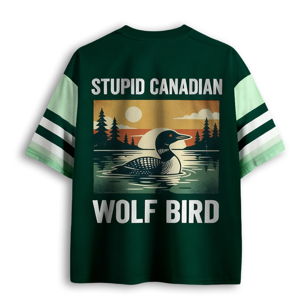 Baddiecat Stupid Canadian Wolf Bird Mesh Jersey