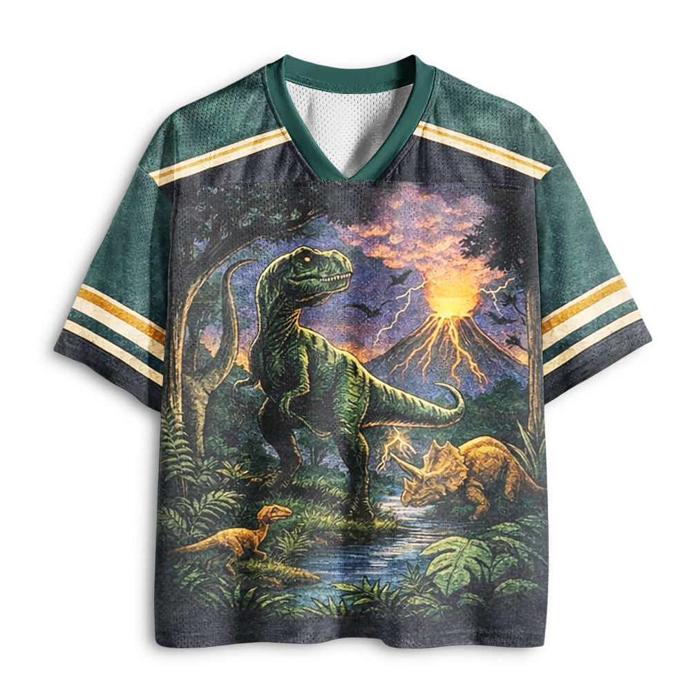 Baddiecat Jurassic Dinosaur Mesh Jersey