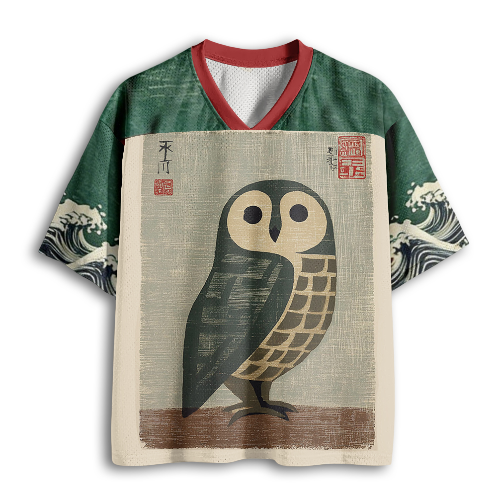 Baddiecat Japanese Owl Mesh Jersey