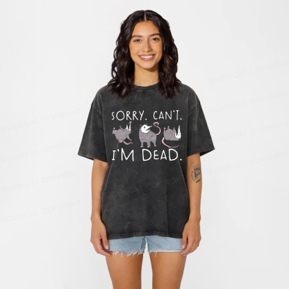 Baddiecat Sorry Can't Washed T-shirt