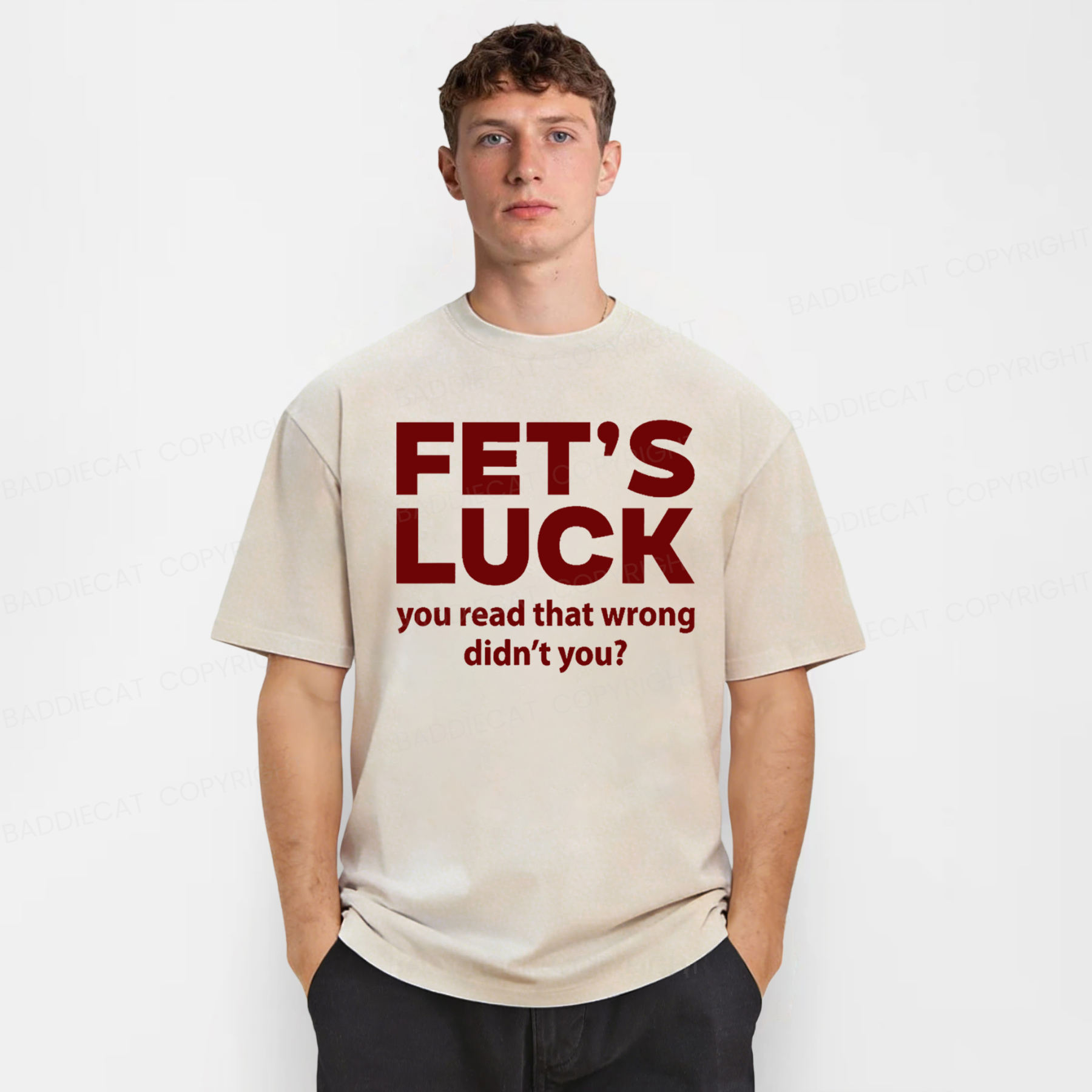 Baddiecat Fet's Luck Washed T-shirt