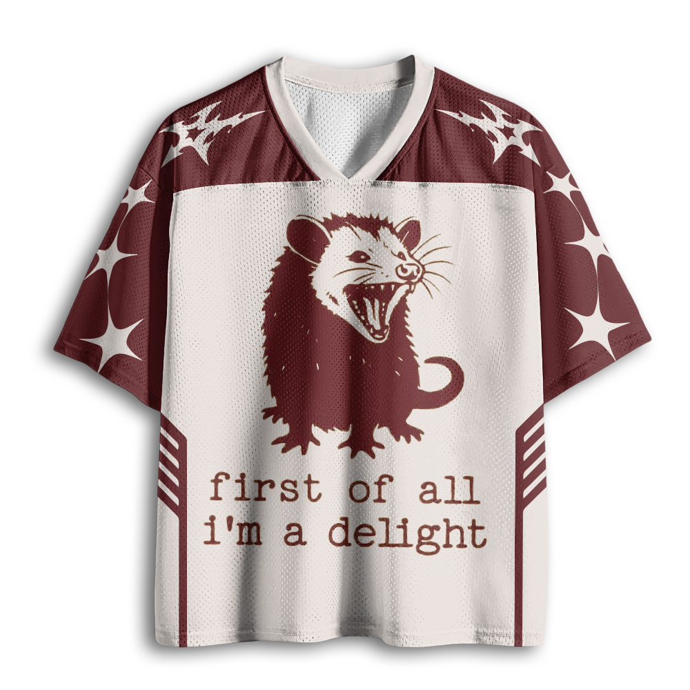 Baddiecat First Of All I'm A Delight Mesh Jersey
